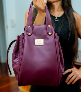 Denri Skye Handbag | Vegan Leather, Hidden Press-Button Closure | Chic & Featherlight