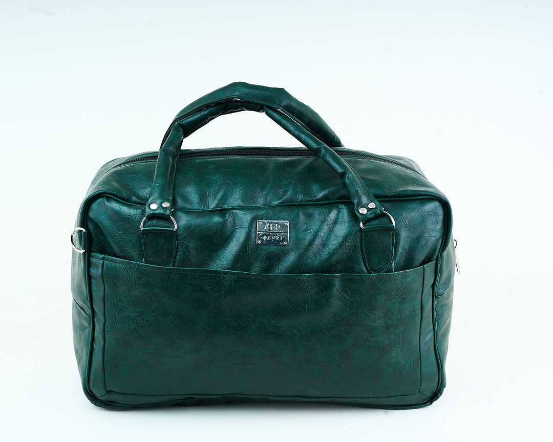 Denri | Taji Travel Bag | Minimalist Wide-Body Duffle | Detachable Strap, Luggage Pass-Through & Multiple Pockets