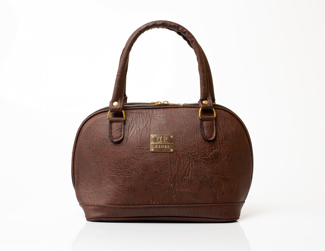 Denri Oval Handbag | Lightweight, Firm Handle, 2 Internal Pockets, Quality Leather