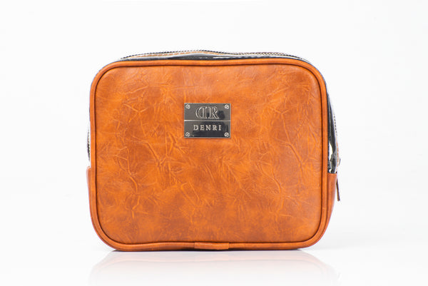 Denri Vanity Pack Bag | Durable Material, Zippered Sections & Loop Handle