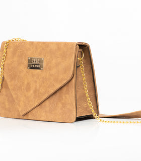 Denri Avana Sling Bag | Vegan Leather Tote | Secure Flap & Internal Pocket
