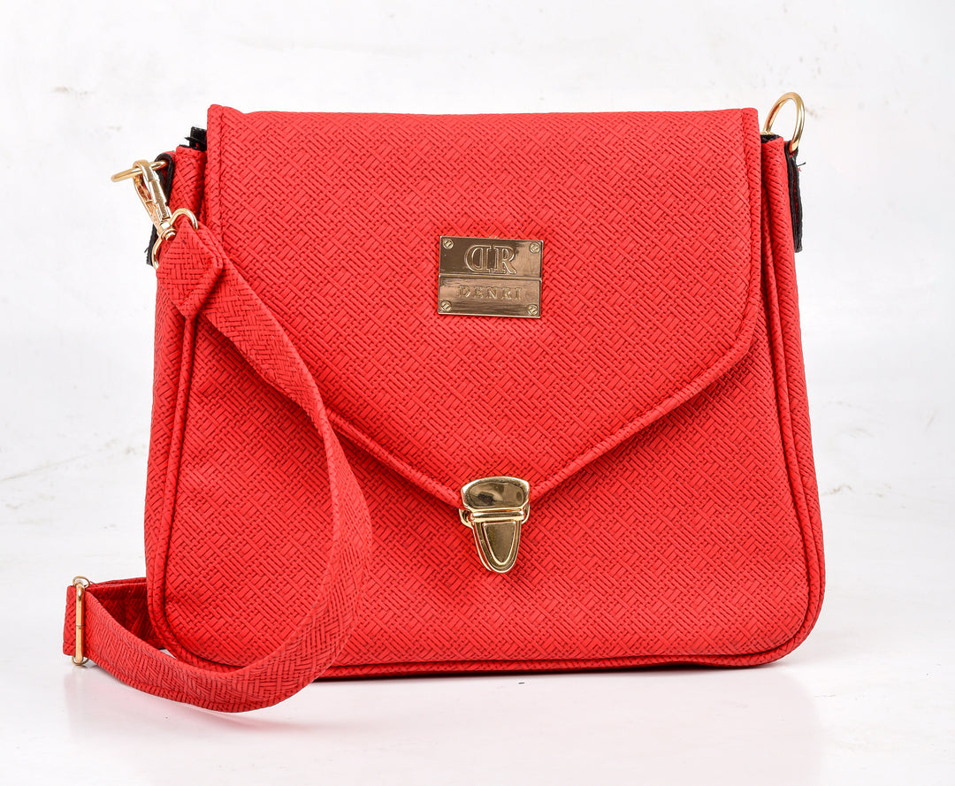 Nizana Pattern Red Sling Bag