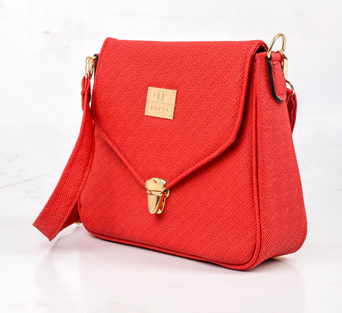Nizana Pattern Red Sling Bag