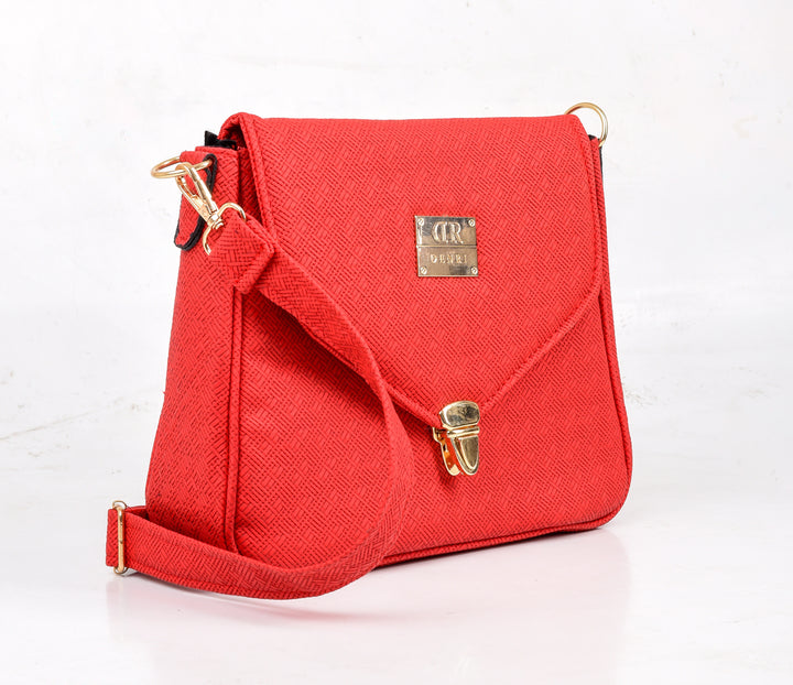 Nizana Pattern Red Sling Bag