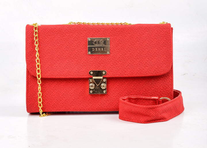 Trecento Pattern Red Sling Bag