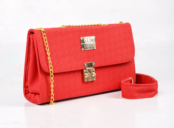 Trecento Pattern Red Sling Bag