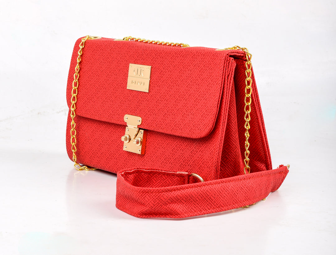 Trecento Pattern Red Sling Bag