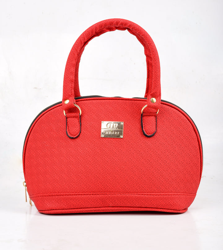 Oval Handbag Pattern Red