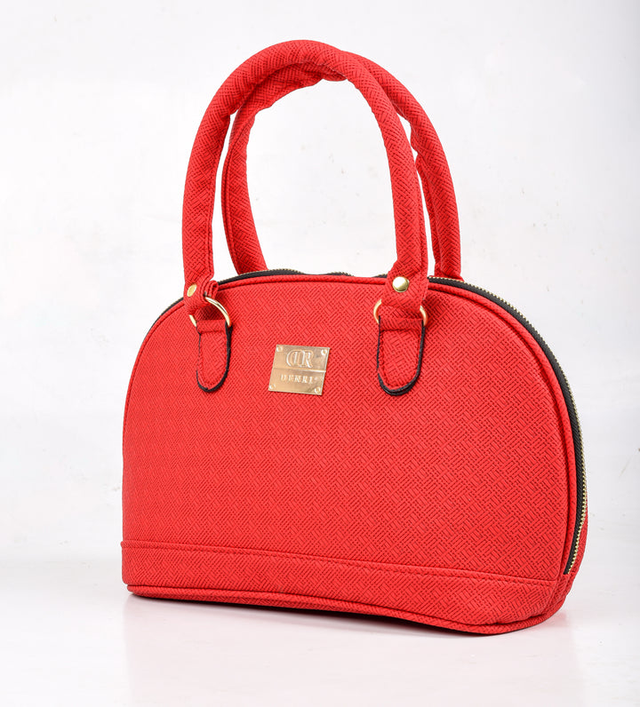 Oval Handbag Pattern Red