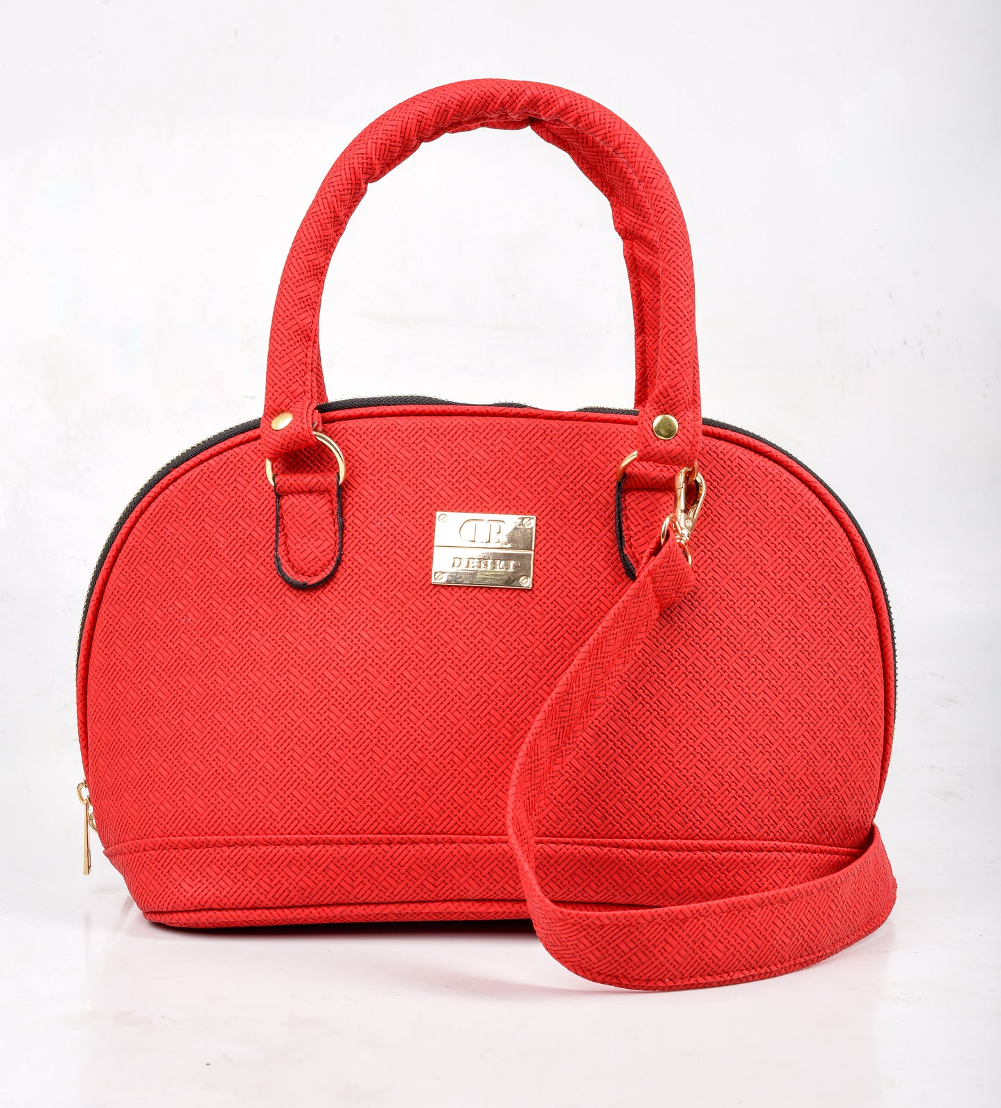 Oval Handbag Pattern Red
