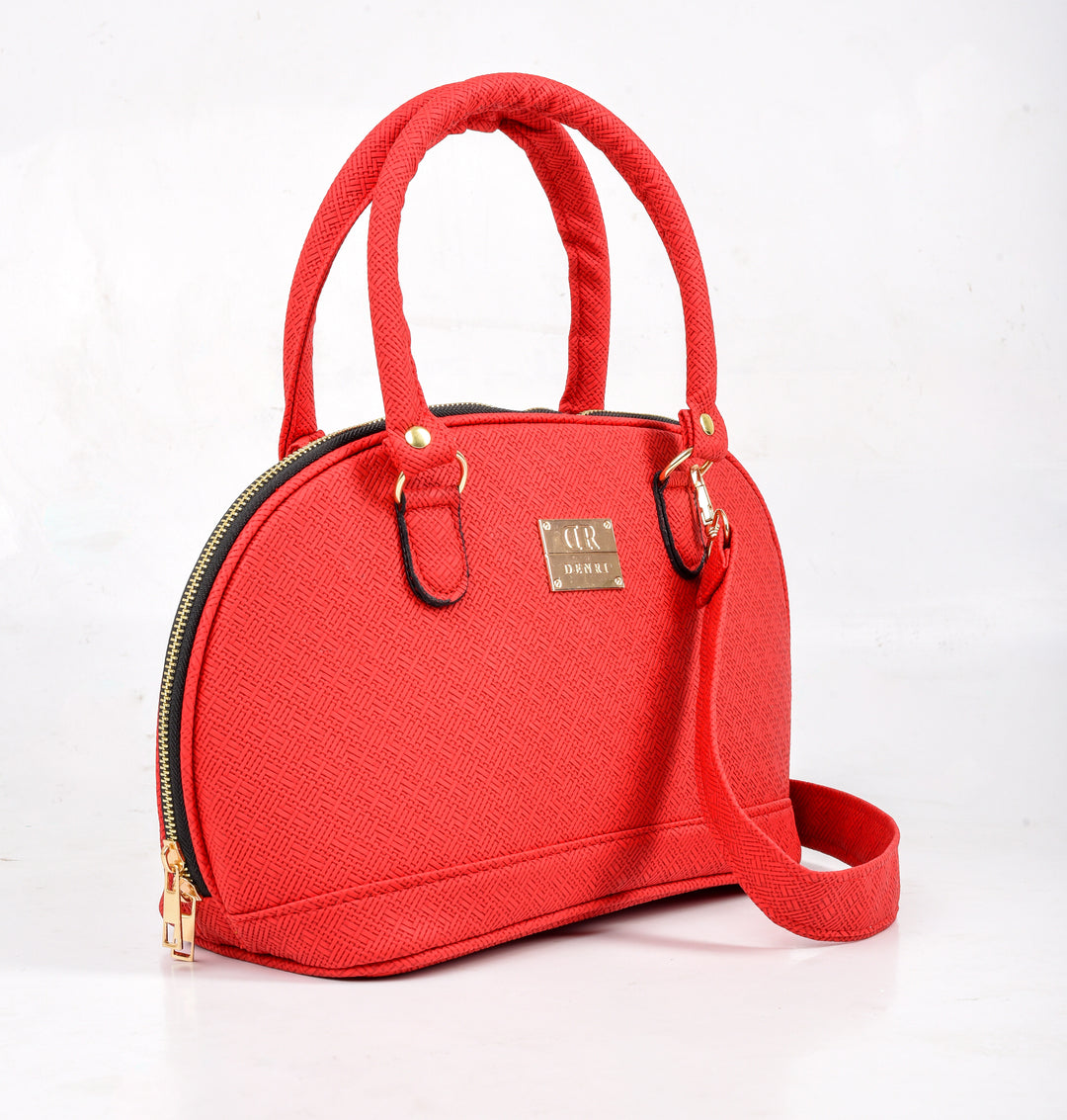 Oval Handbag Pattern Red