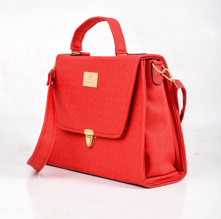 Zuri Pattern Red Handbag