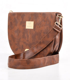 Denri Moon Sling Bag | Compact Crossbody | Adjustable Strap & Multiple Pockets