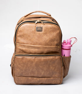 Denri Remi Leather Laptop Backpack, classy design laptop bag, fit's up to 16-inch laptop