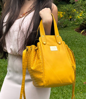 Denri Skye Handbag | Vegan Leather, Hidden Press-Button Closure | Chic & Featherlight