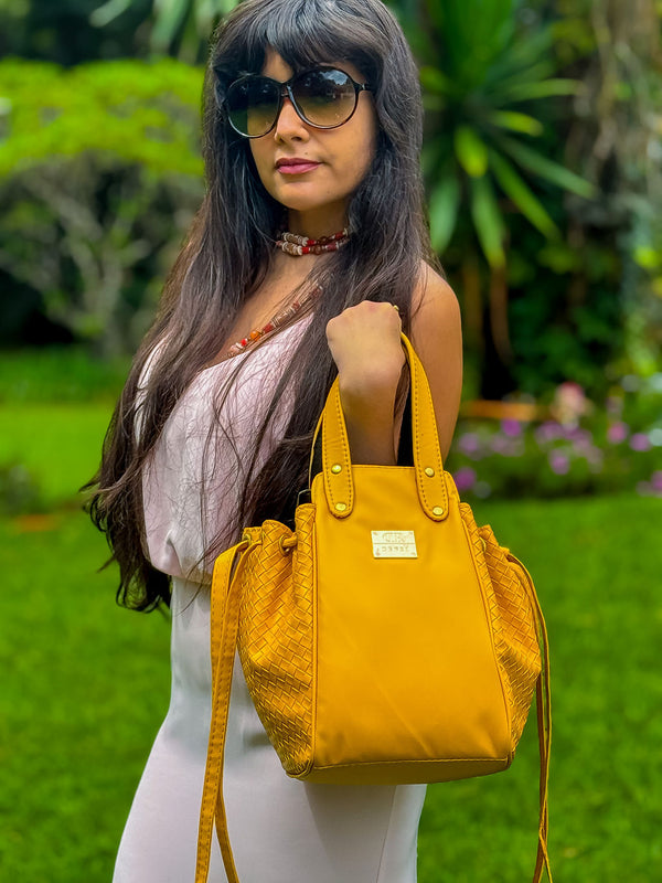 Denri Skye Handbag | Vegan Leather, Hidden Press-Button Closure | Chic & Featherlight