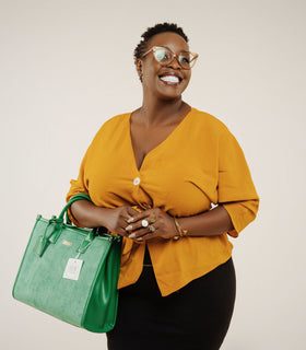 Denri | Nala Tote Bag | Dual-Texture Suede & Faux Leather Tote | Gold Hardware, Laptop-Ready
