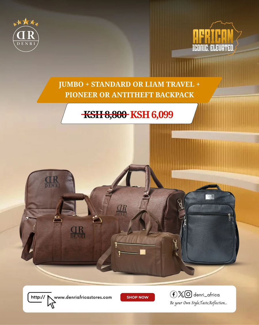 Jumbo + Standard or Liam Travel + Pioneer or Antitheft Backpack