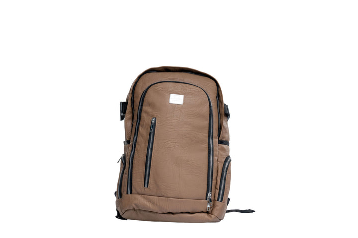 Denri Kai Classy Leather Backpack for Men and Women, fits up to 17.5 inch Laptop, heavy duty bag