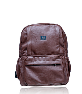 Denri Africa's Prime Men's Brown Laptop Backpack with side pockets