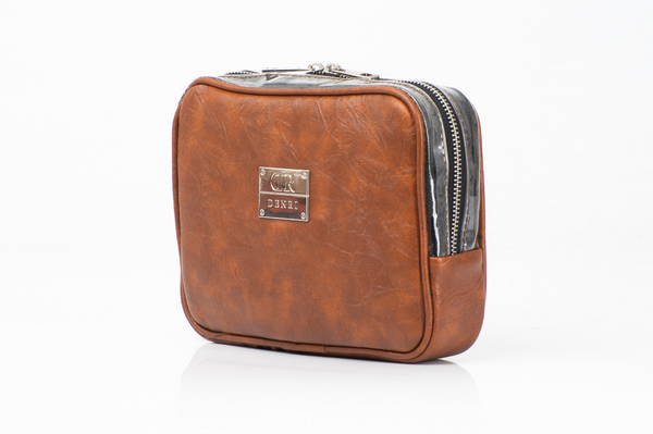 Denri Vanity Pack Bag | Durable Material, Zippered Sections & Loop Handle