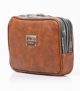 Denri Vanity Pack Bag | Durable Material, Zippered Sections & Loop Handle
