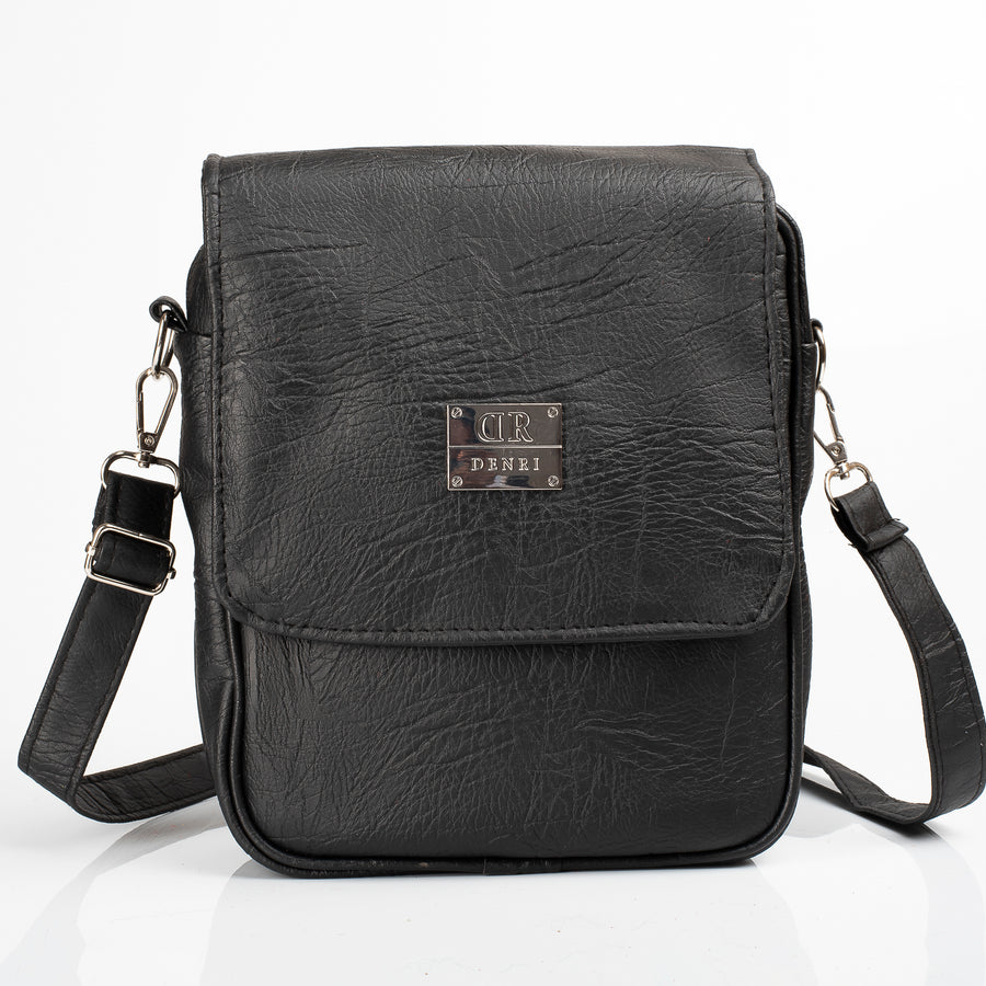 Denri Luna Man Bag | Internal & External Pockets, Adjustable Strap | Minimalist Design