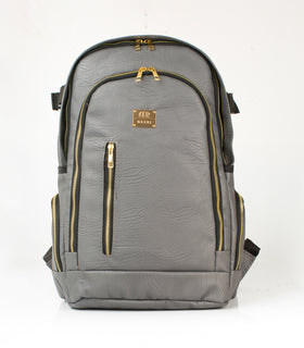 Denri Kai Classy Leather Backpack for Men and Women, fits up to 17.5 inch Laptop, heavy duty bag