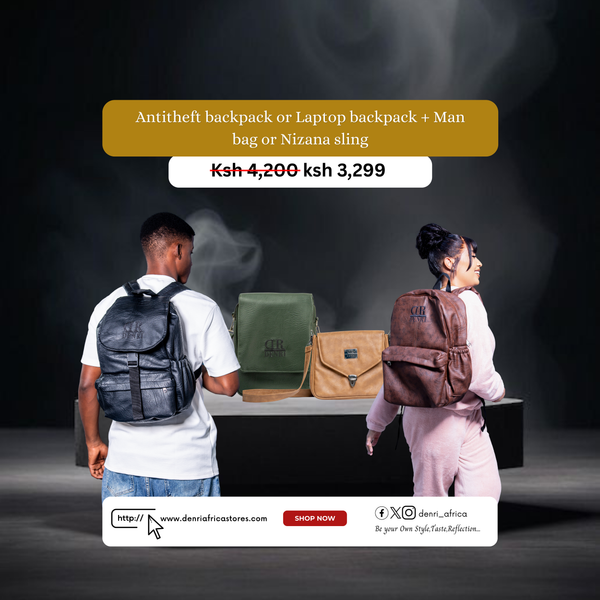 Antitheft Backpack or Laptop Backpack + Man Bag or Nizana Sling