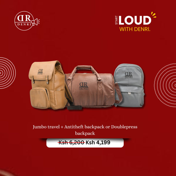Jumbo Travel + Antitheft Backpack or Doublepress backpack