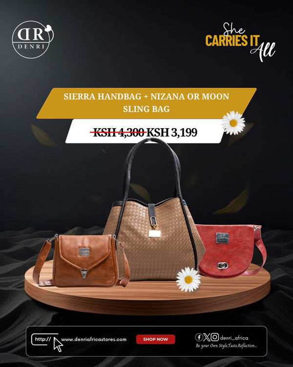 Sierra Handbag + Nizana or Moon Sling Bag