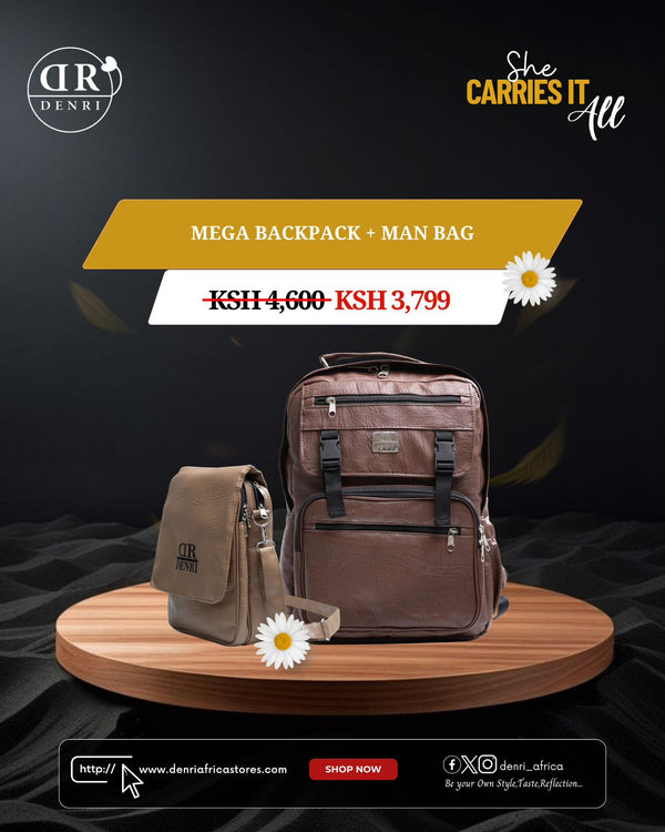Mega Backpack + Man Bag