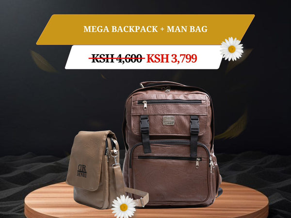 Mega Backpack + Man Bag