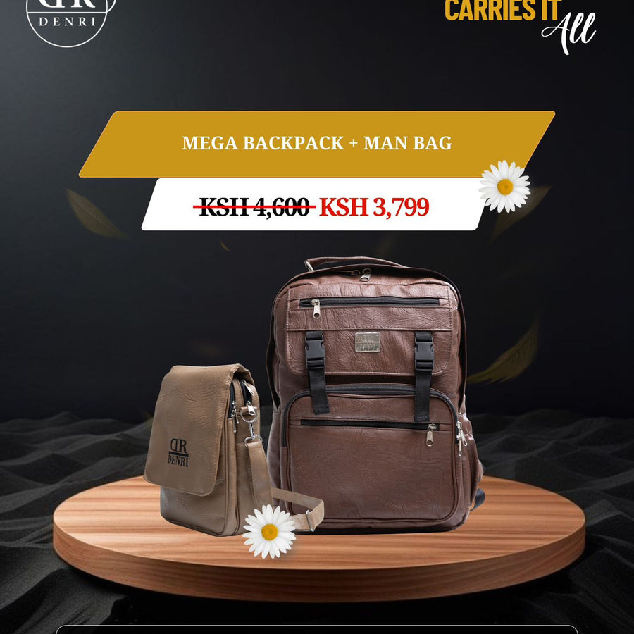 Mega Backpack + Man Bag