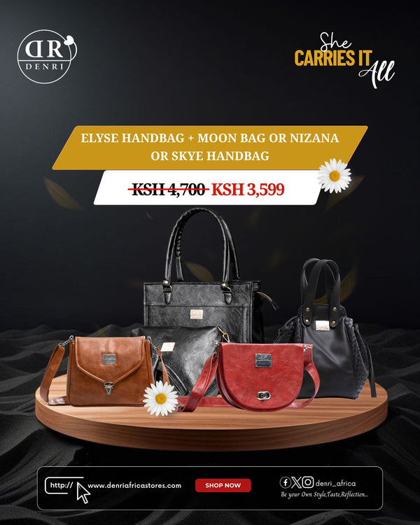 Elyse Handbag + Moon Bag or Nizana or Skye Handbag