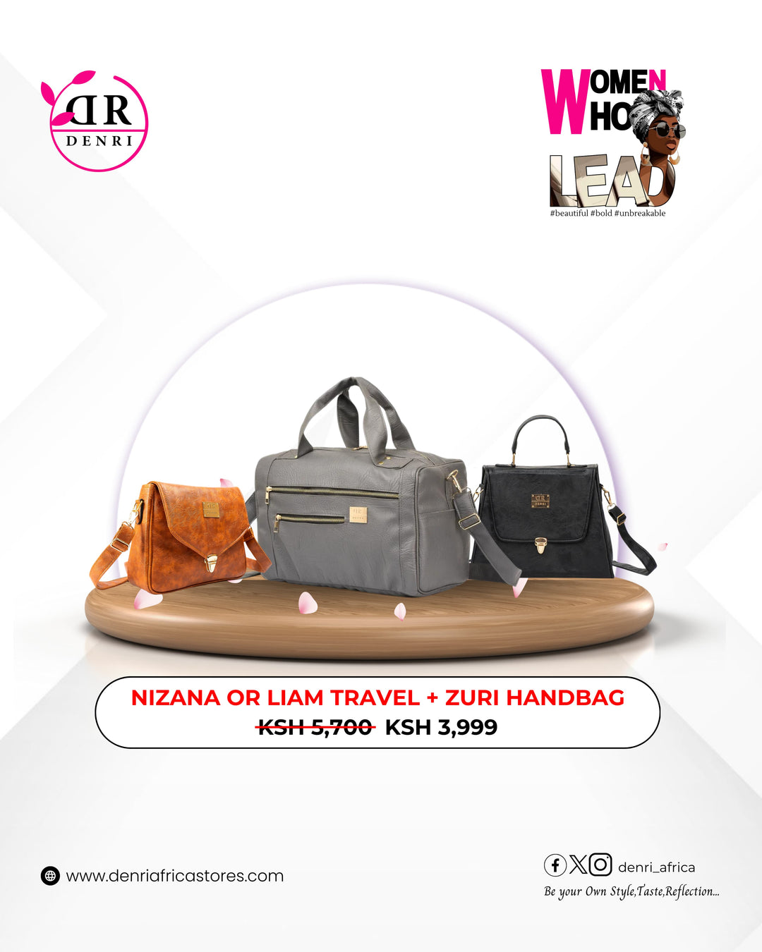 Nizana or Liam Travel + Zuri Handbag