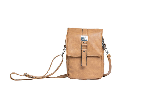 Denri Zane Man Bag | Premium Material, 3 External Zip Pockets & Adjustable Strap