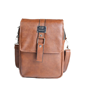 Denri Zane Man Bag | Premium Material, 3 External Zip Pockets & Adjustable Strap