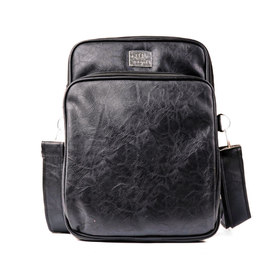 Denri Zula Man Bag | Faux Leather Crossbody Sling | Fits 14" Laptop, Detachable Strap & Document Sleeve