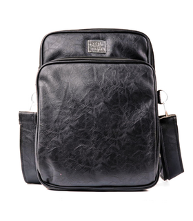 Denri Zula Man Bag | Faux Leather Crossbody Sling | Fits 14" Laptop, Detachable Strap & Document Sleeve