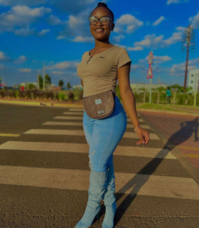 Denri Waist Belt Bag | Adjustable Waist Strap, Multiple pockets, Spacious