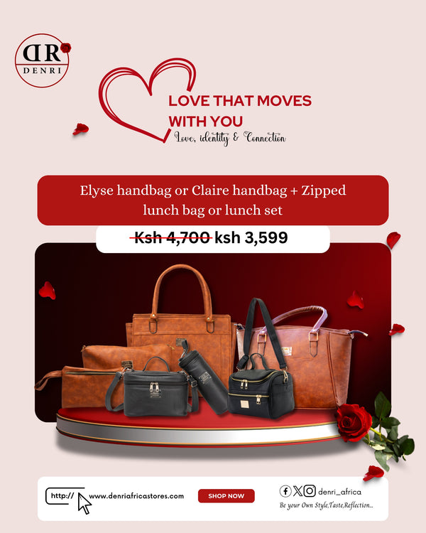 Denri Elyse Handbag or Claire Handbag or Zipped Lunch bag  or Denri Lunch set