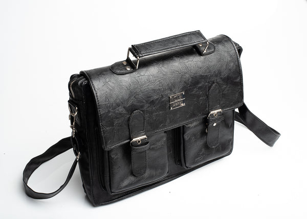 Denri Feroz Briefcase Bag | Premium Material, Zip Closure & Chain Detail