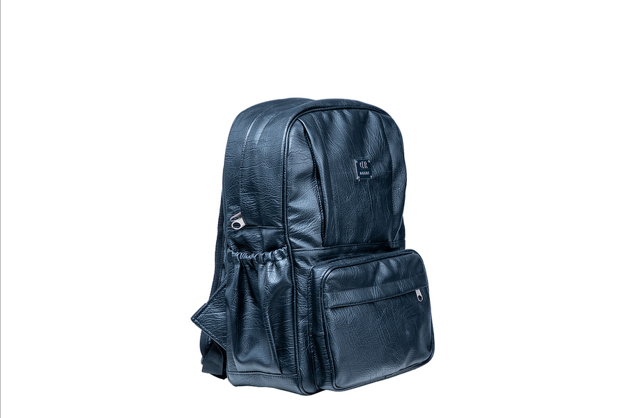 Denri Africa's Prime Men's Black Laptop Backpack Side view 
