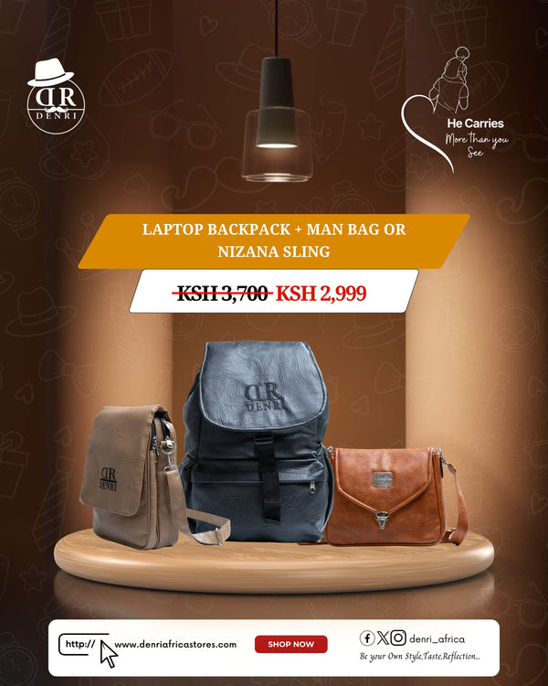 Laptop Backpack + Man Bag or Nizana Sling