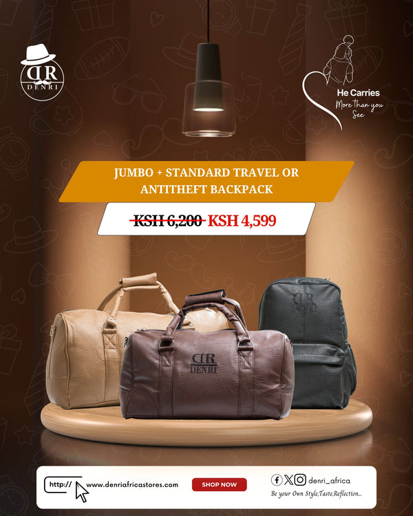 Jumbo Travel + Standard Travel or Antitheft Backpack
