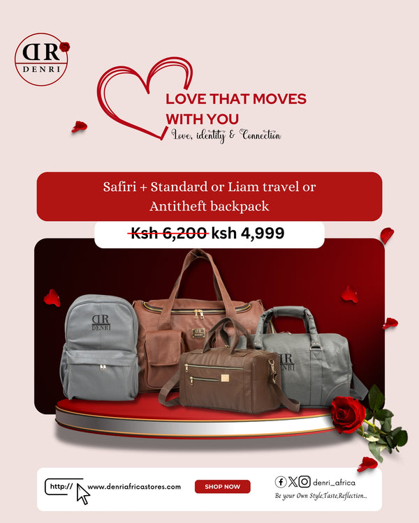 Denri Safiri travel bag + Standard Travel bag or Antitheft backpack