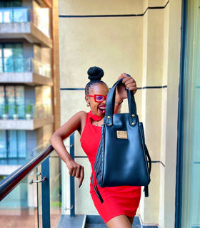 Denri Skye Handbag | Vegan Leather, Hidden Press-Button Closure | Chic & Featherlight