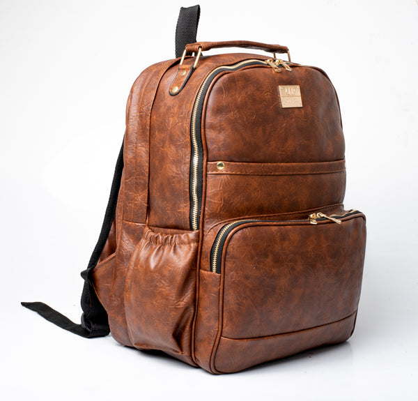 Denri Remi Leather Laptop Backpack, classy design laptop bag, fit's up to 16-inch laptop