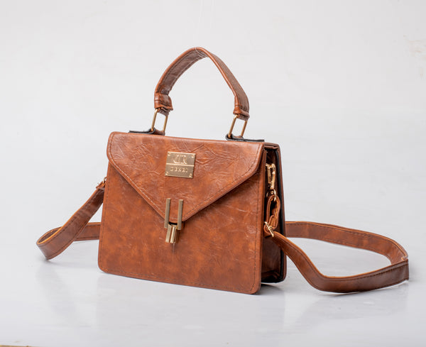 Denri Aurora Handbag | Mini Shoulder & Sling bag | Hand-stitched Leather, Metal Lock Stitch